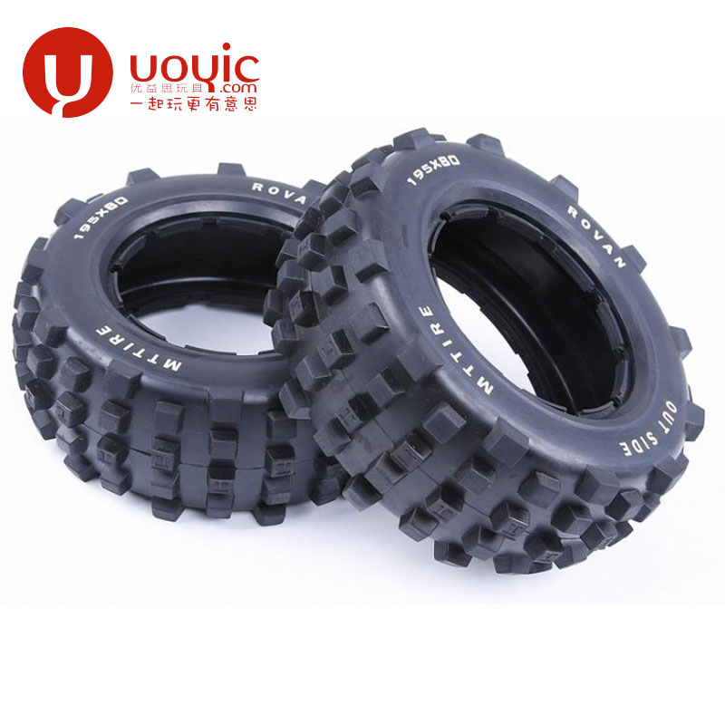 若凡HPI KM赛亚Baja 5T SC 后轮 荒地大钉 胎皮 95157