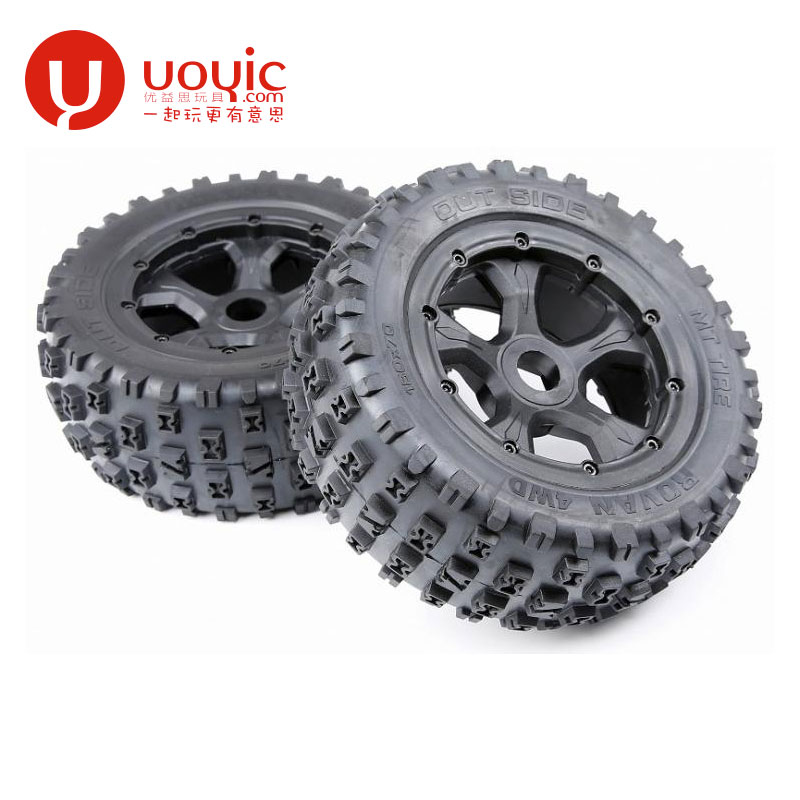 若凡HPI赛亚LT KM夹布 钉胎 荒地胎 总成 使用防水内胆 97043