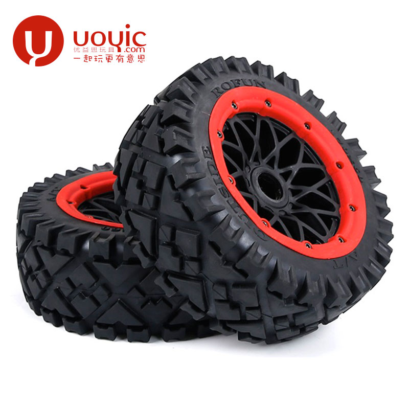 优益思HPI赛亚KM若凡 Baja 5B 前轮 网纹 全地形胎 总成 9511911