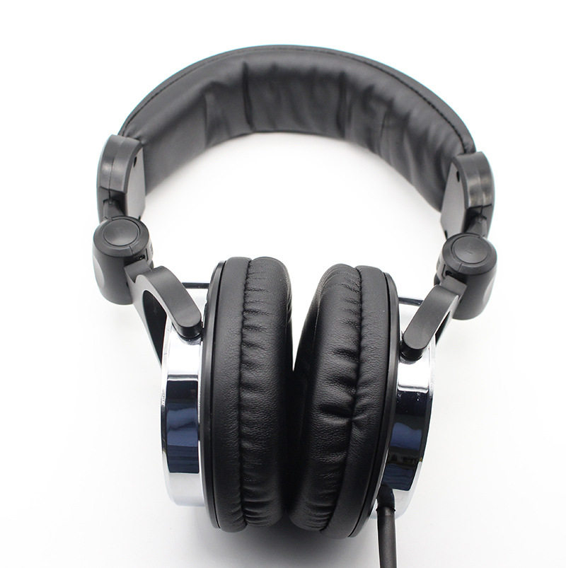 折叠头戴式有线耳录音重低音DJ主播直播K歌黑色款影音监听耳机