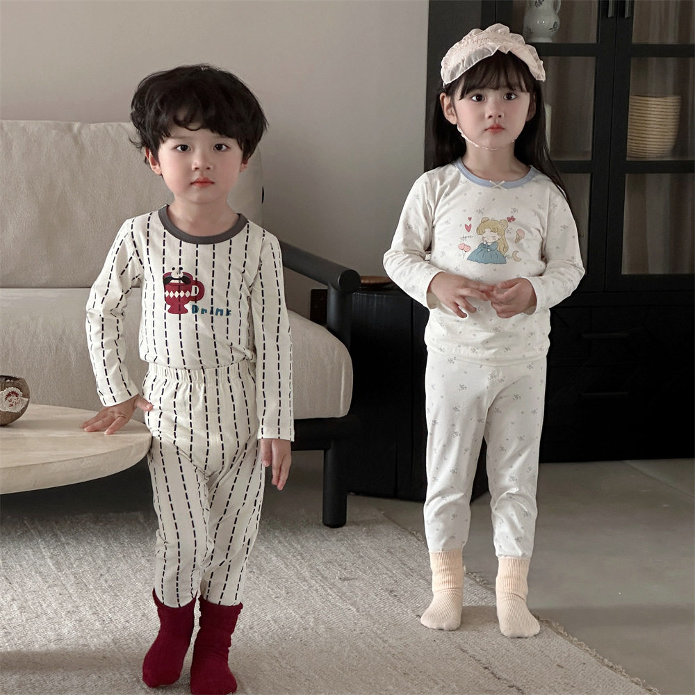 绿博尔儿童内衣套装莱卡秋衣秋裤