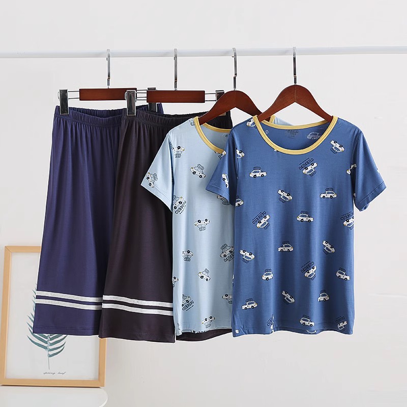 卡布丢丢男童莫代尔家居睡衣薄款