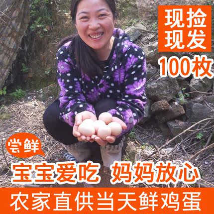 100枚 九华山生态散养 孕妇宝宝 正宗土鸡蛋农家散养新鲜草鸡蛋