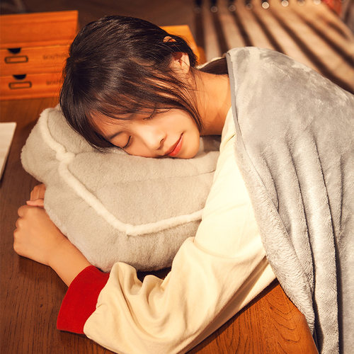 新款抱枕被子两用毯子二合一办公室午睡神器午休小枕头靠枕盖毯