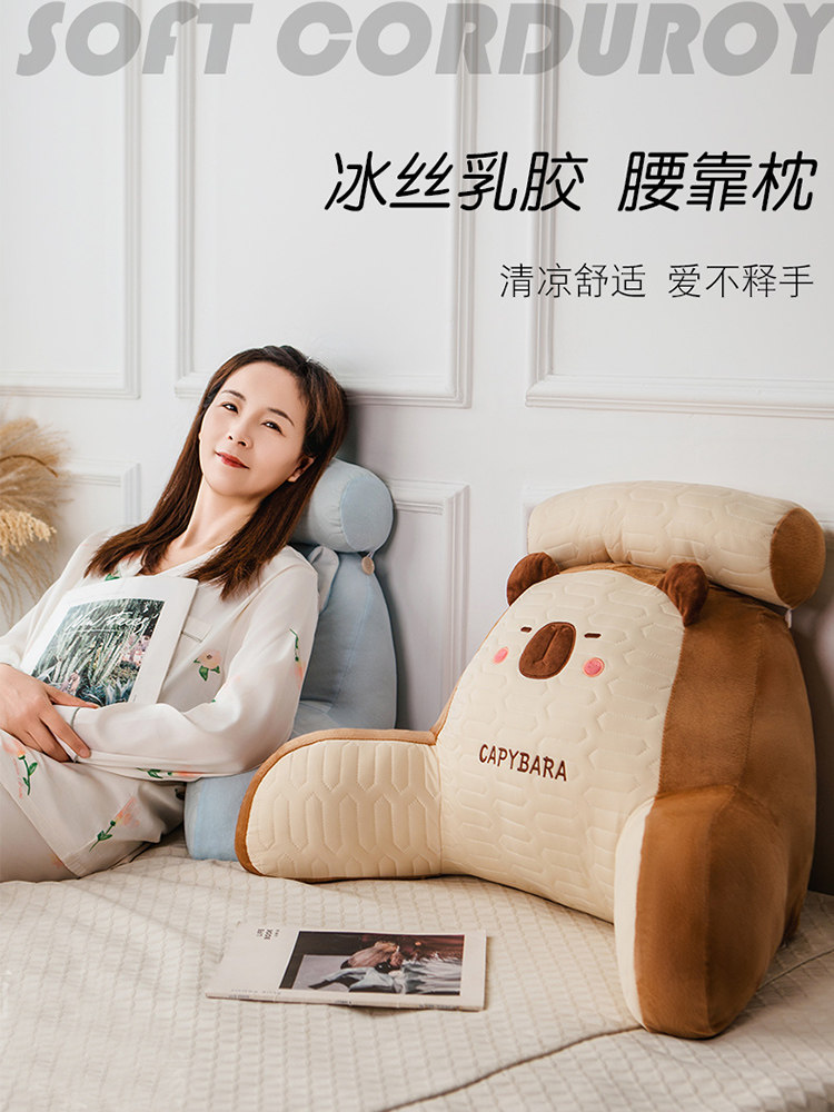 乳胶床垫软袋腰枕大靠背孕妇沙发枕宿舍床玩手机枕