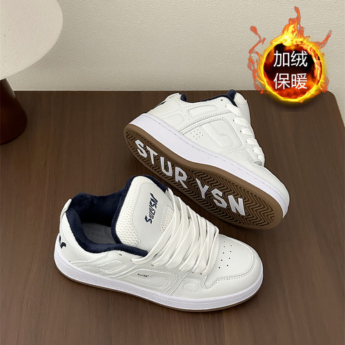 2025年冬季加绒保暖棉鞋学生百搭休闲板鞋ins潮流低帮运动鞋