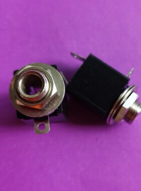原厂国标全铜芯 大二芯 6.35单声道 CK-2母插座JACK话筒插座 单个