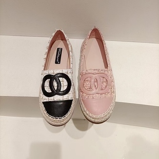 网红爆款 厚底一脚蹬休闲乐福鞋 豆豆鞋 春秋单鞋 渔夫鞋 女鞋 女夏薄款