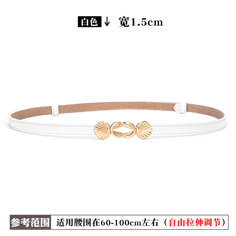 皮带女细腰带真皮时尚装饰腰封皮带配连衣裙子收腰女士腰链可调节