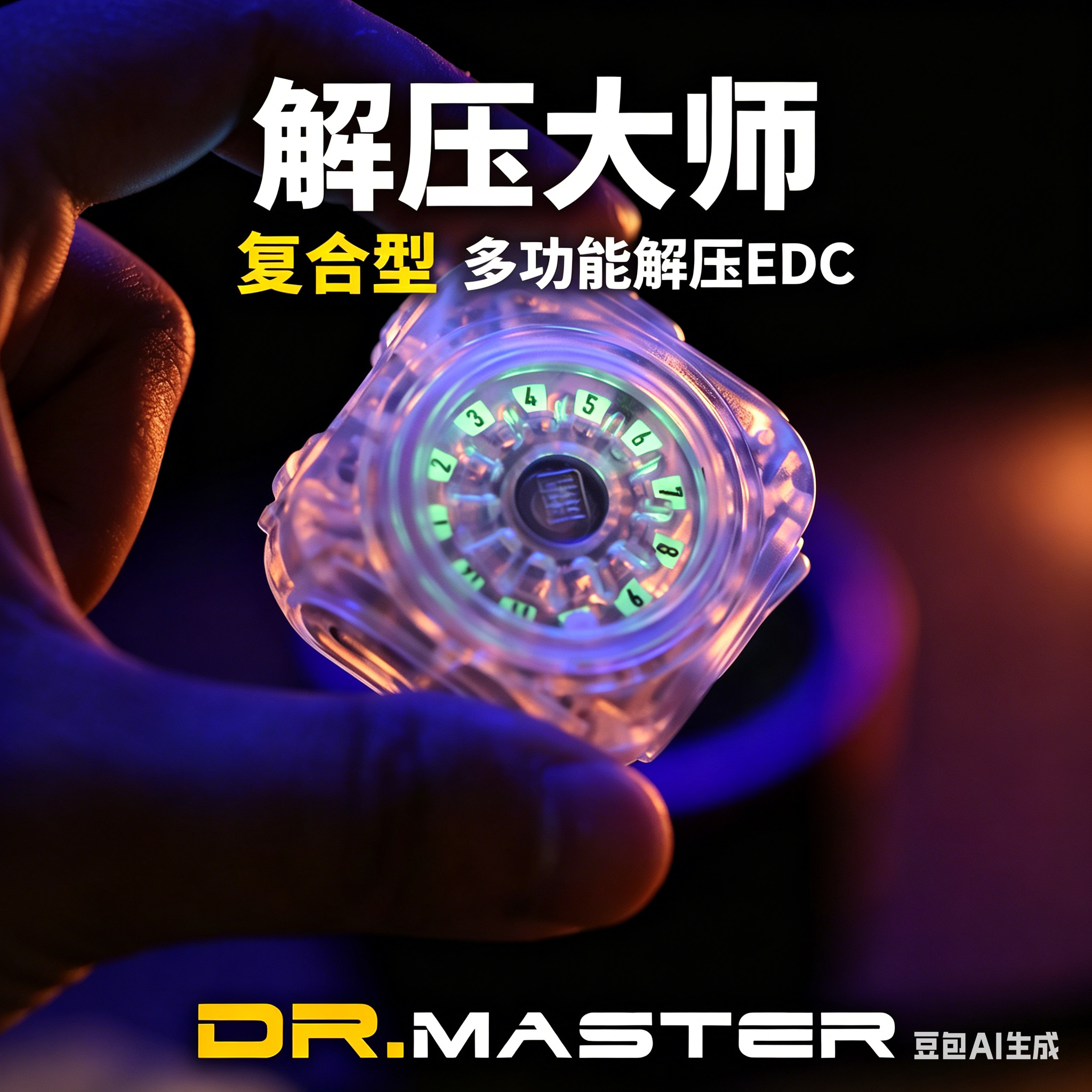 新款夜光EDC解压轮盘玩具