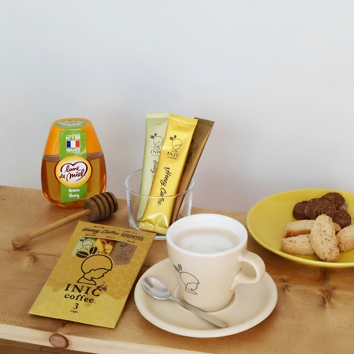 日本直邮INIC coffee 黄油蜂蜜坚果咖啡什锦装 速溶咖啡3杯份