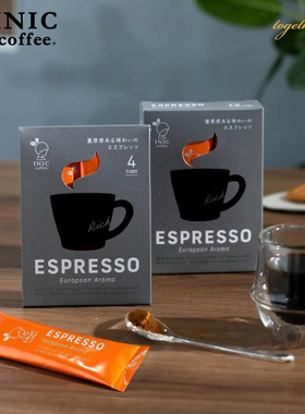 日本直邮 INIC coffee espresso浓缩咖啡速溶咖啡 12杯份