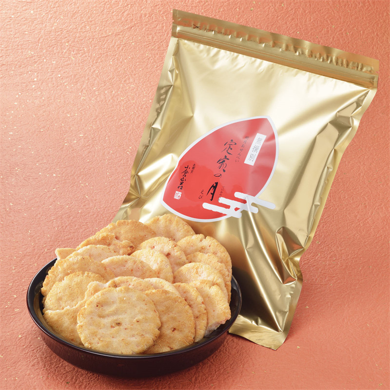 日本直邮 小仓山庄 定家的月 虾味仙贝日式风味米饼煎饼 250g/袋