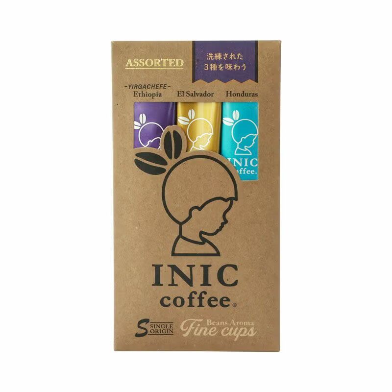 日本直邮 INIC coffee Beans Aroma 精品杯装速溶咖啡组合3条/盒