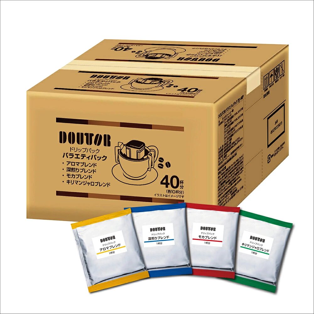 日本直邮 Doutor 挂耳包滴滤式咖啡 什锦装 7g×40袋 常规咖啡