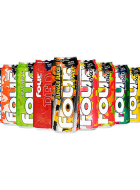 美国原装进口FOUR LOKO/四洛克果味气泡鸡尾酒695ml*12罐派对聚会