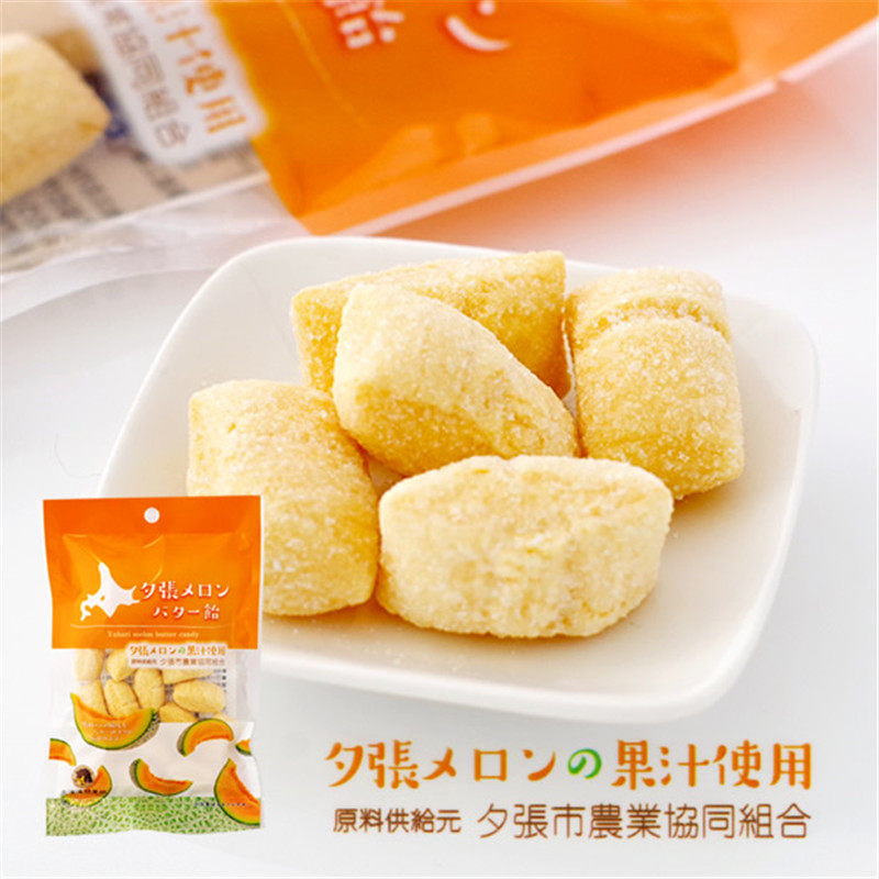 日本直邮 北海道零食 哈密瓜果汁黄油软糖 进口糖果 80g/袋6袋
