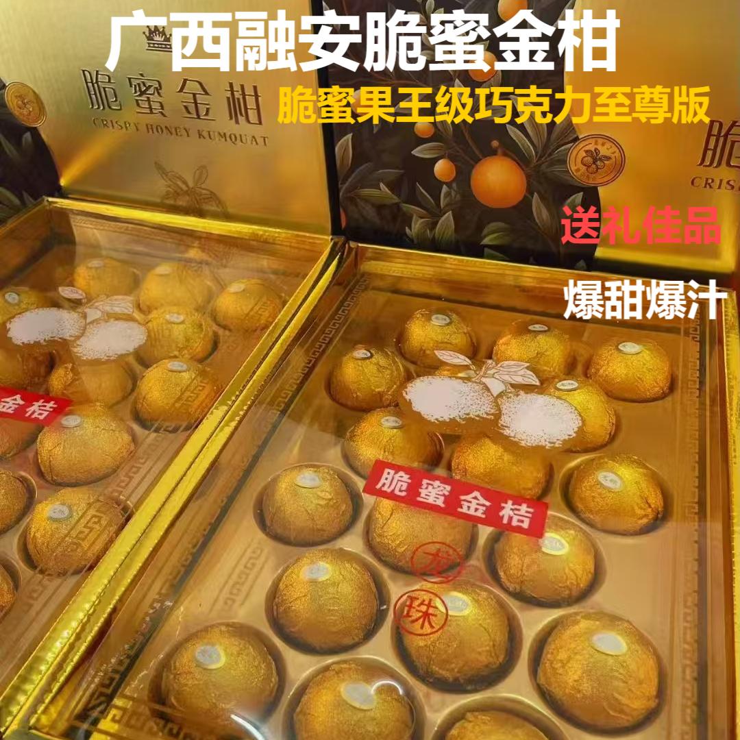 正宗广西融安脆蜜金桔金柑纯甜大金桔新鲜水果巧克力礼盒新年礼物