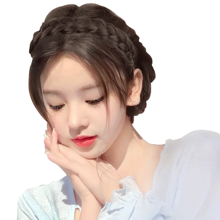 麻花辫假发发箍女夏季一体高颅顶头饰网红2022年新款鱼骨辫假发箍