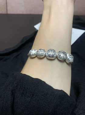 情侣纯银复古民族风达摩