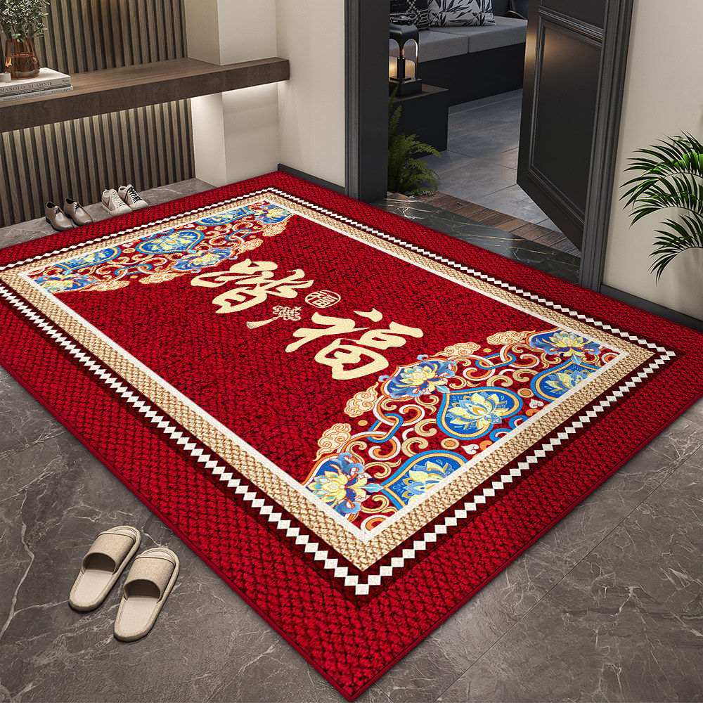 入户门地垫2026新款喜庆红色进门门口门垫高级感防滑耐磨垫子地毯