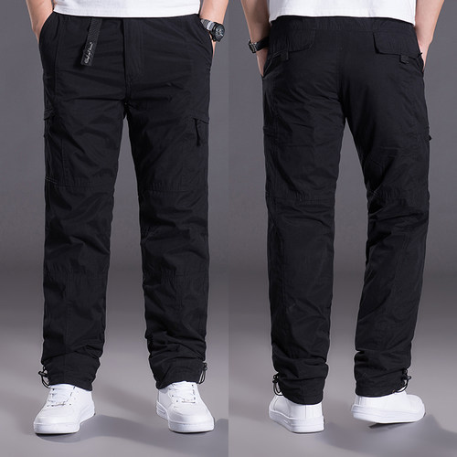 冬季加绒加厚男款户外保暖休闲裤