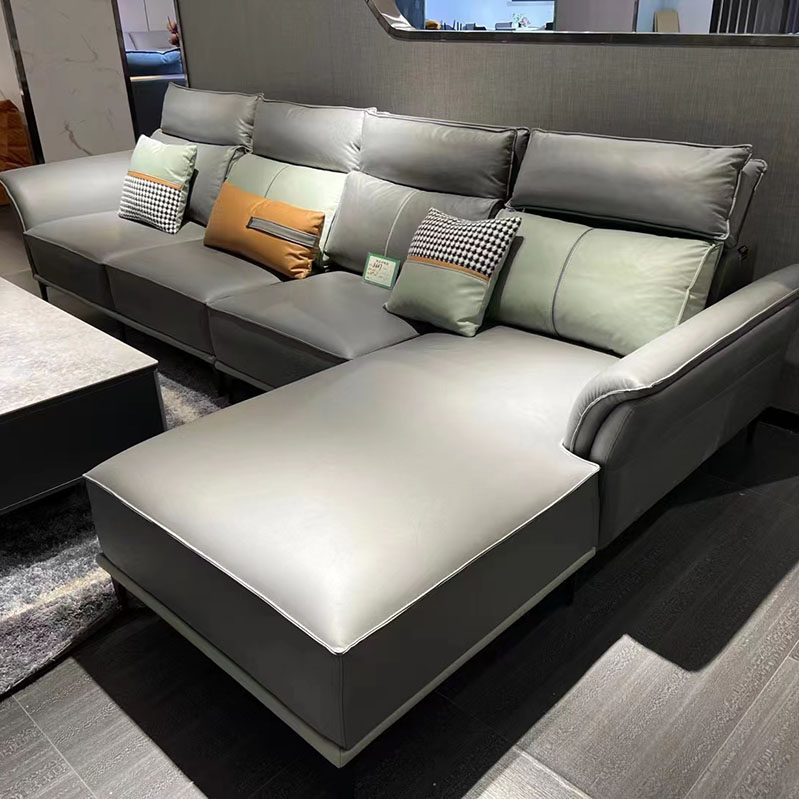 网红新款沙发客厅现代简约意式免洗防水科技布灰色家用小户型贵妃