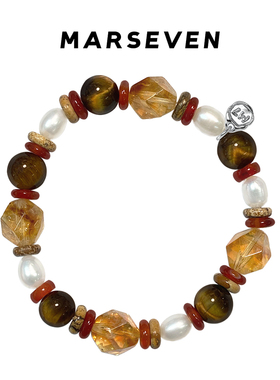 MARSEVEN 串珠手串女古风高级感小众轻奢百搭手链手玛瑙绳手饰品