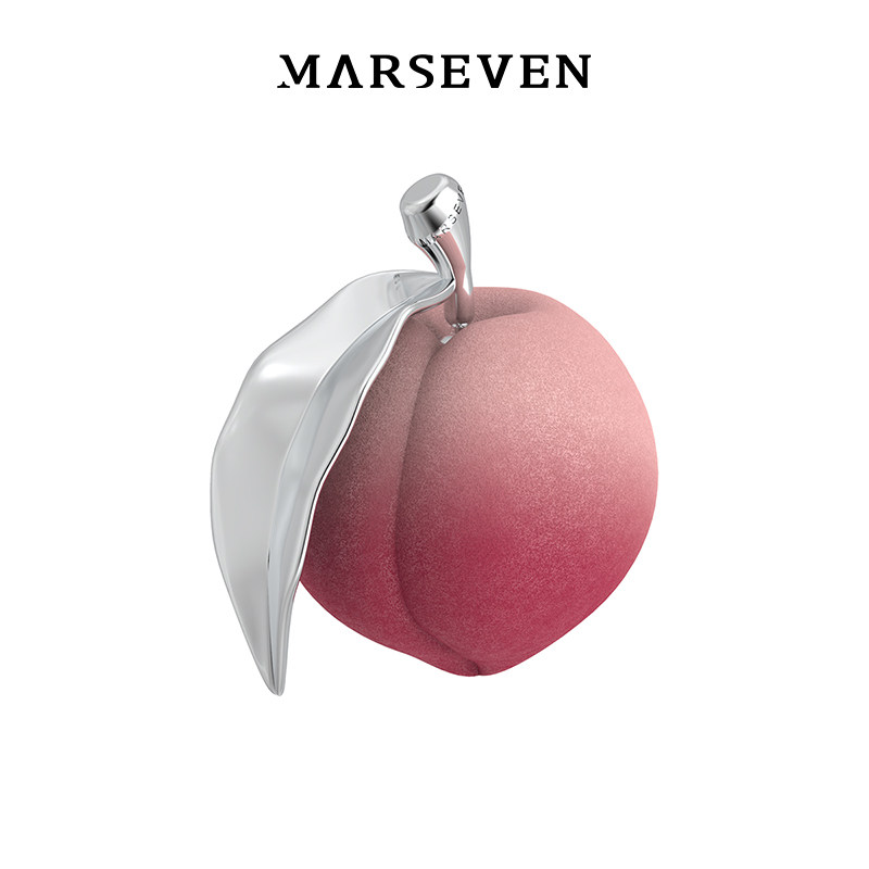 MARSEVEN 野餐系列萌趣大桃子耳饰设计感水果可爱耳钉气质独特款
