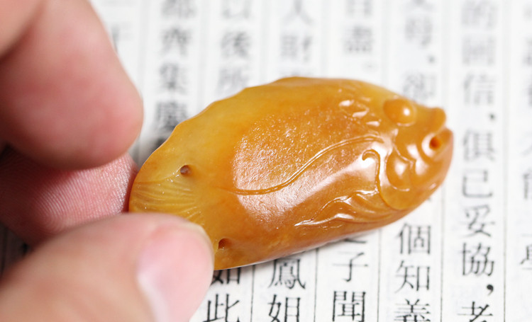 【介陀】和田黄沁籽料鱼 全黄玉 独籽黄玉籽料 黄沁籽料【结缘】