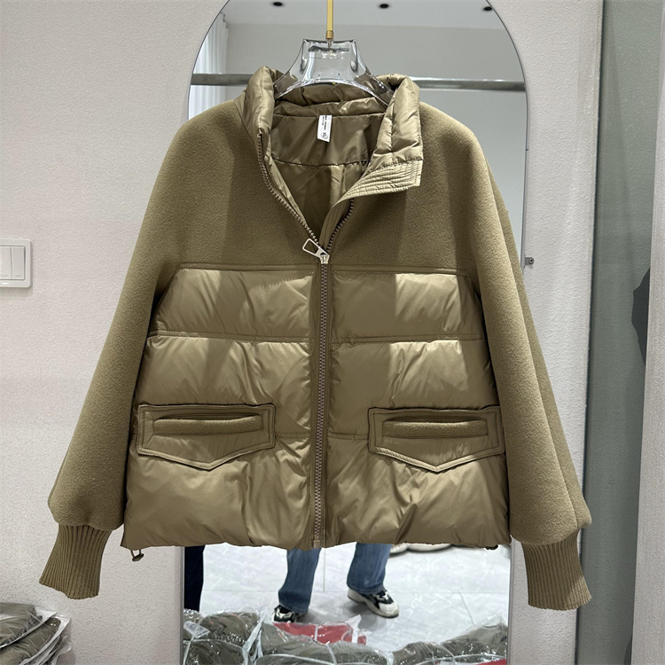 时尚立领短款保暖白鸭绒羽绒服