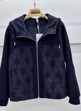 05A  2025新款秋季女装时尚连帽大码妈妈装打底夹克衫短外套