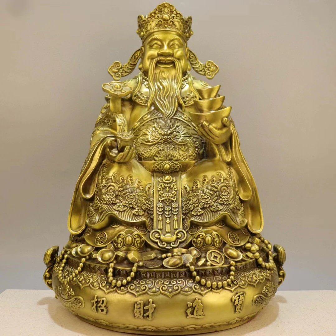 黄铜聚宝盆财神摆件供奉财神爷家居店铺公司用财神工艺品摆件批发,家居饰品,桌面摆件,淘宝优惠券,粉丝福利购,淘宝优惠卷