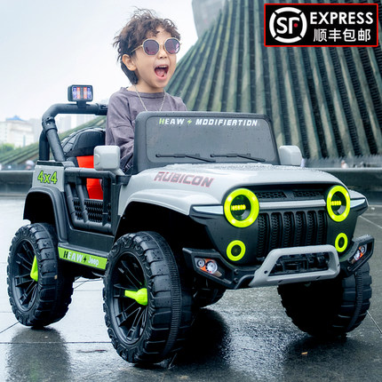儿童电动汽车坦克300越野车四轮驱遥控男女孩宝宝玩具车可坐大人