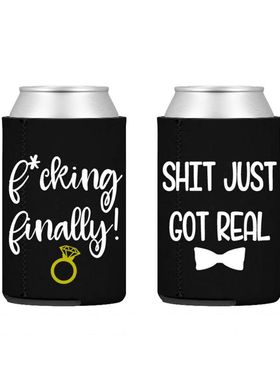 亚马逊速卖通跨境热卖Fucking finally新娘婚礼黑色杯套单身派对