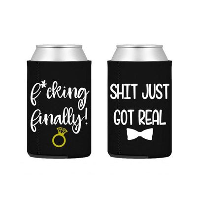 亚马逊速卖通跨境热卖Fucking finally新娘婚礼黑色杯套单身派对