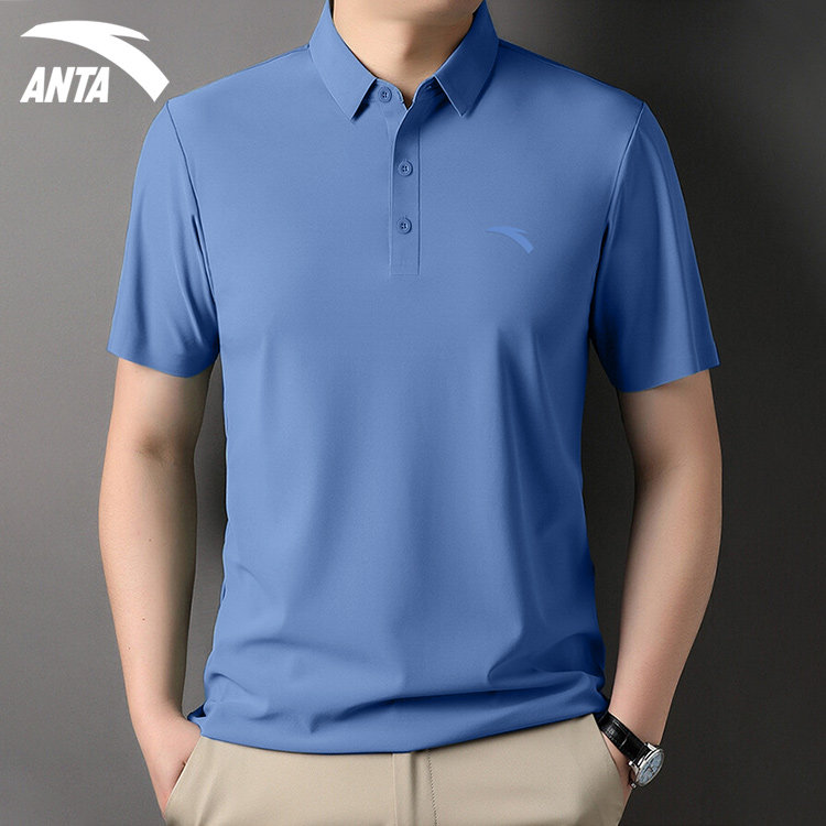 安踏POLO衫短袖男夏季新款翻领冰丝透气速干T恤上衣中老年爸爸装,运动服/休闲服装,运动POLO衫,淘宝优惠券,粉丝福利购,淘宝优惠卷