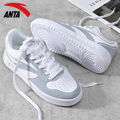 安踏板鞋男轻松小白鞋子厚底增高