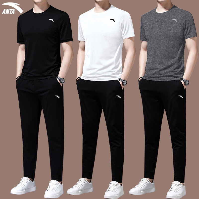 运动套装男冰丝夏季休闲运动服
