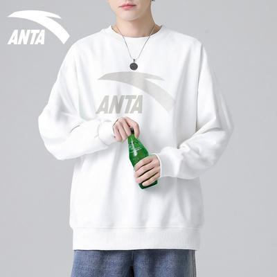 安踏卫衣男士宽松休闲长袖套头衫