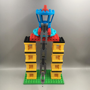 兼容件大颗粒积木散件拼插工程机械吊塔旋转吊臂工地螺丝刀塔吊