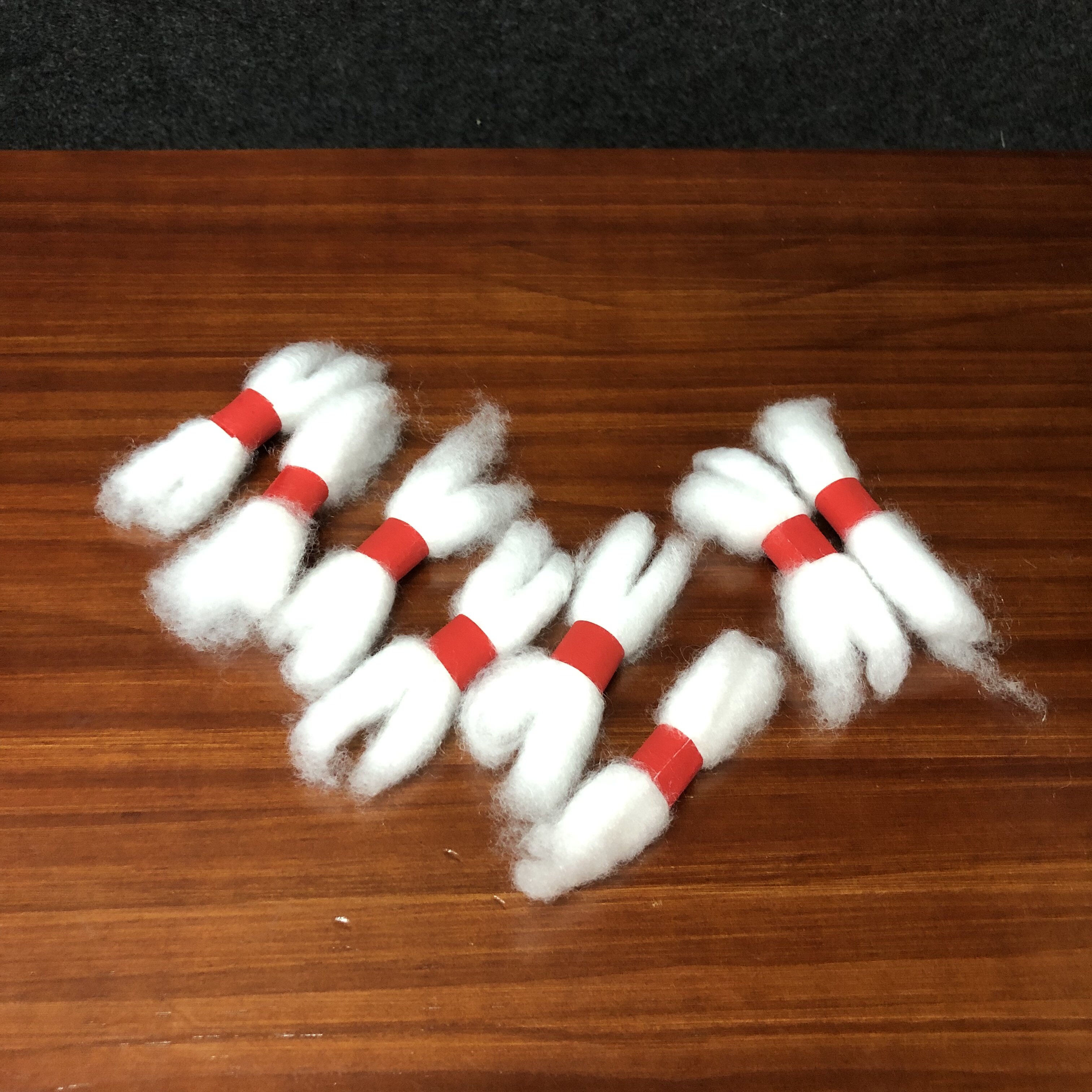 结婚喜庆红棉线团喜事海棉尾条对