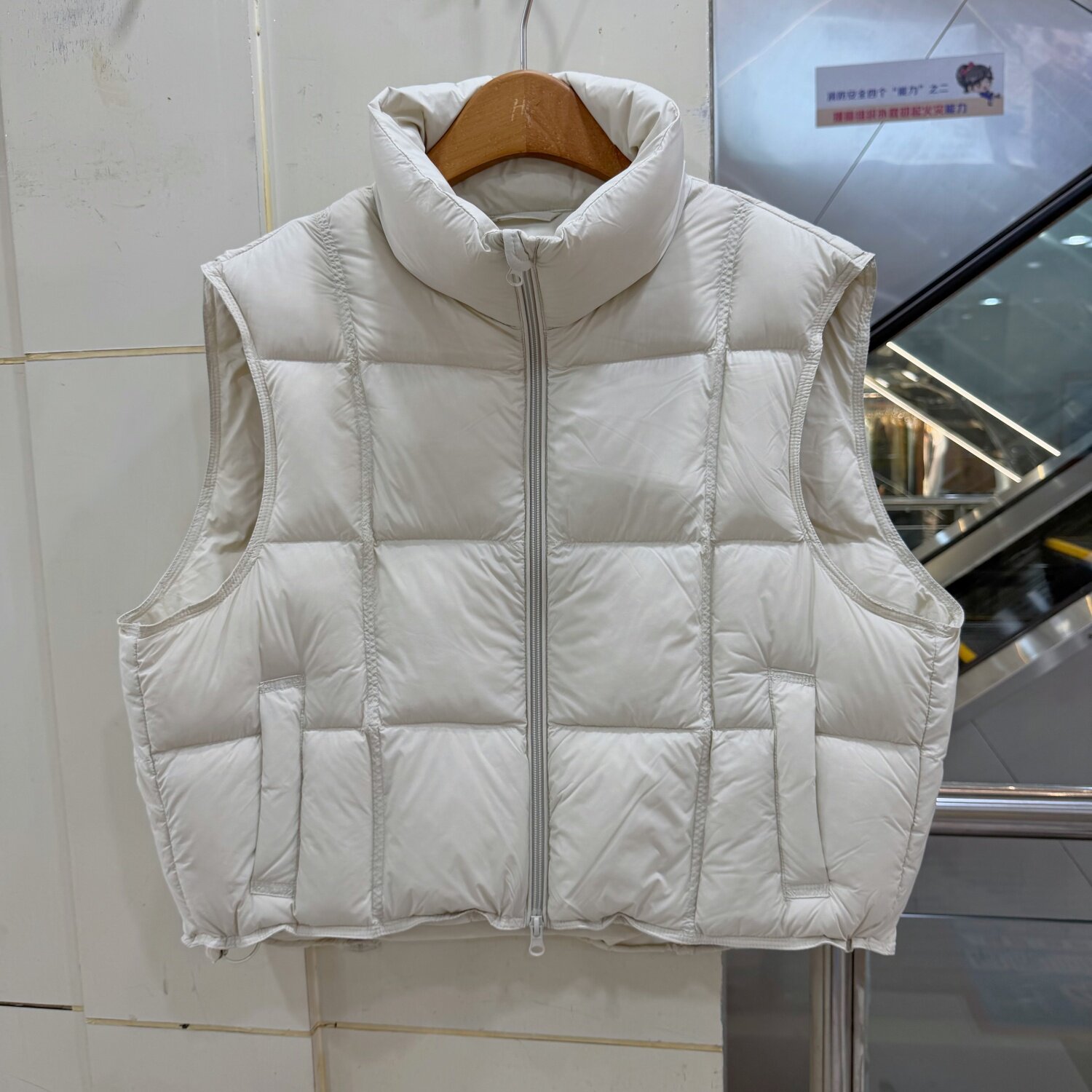 P-361欧货95白鸭绒羽绒马甲女短款立领拉链小个子百搭保暖外套冬