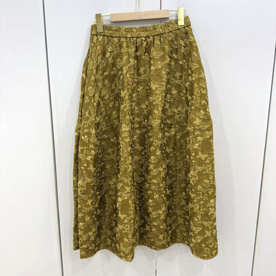 F7317欧洲站2026春款时尚松紧腰宽松显瘦百搭中长轻奢提花半身裙