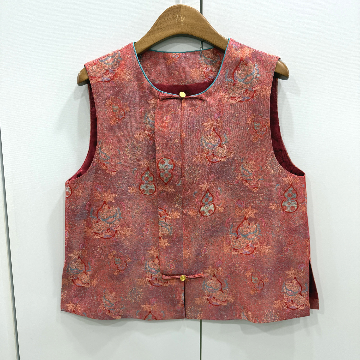 L68838 欧洲站2026年春季新款国风复古优雅气质轻奢盘扣提花马甲