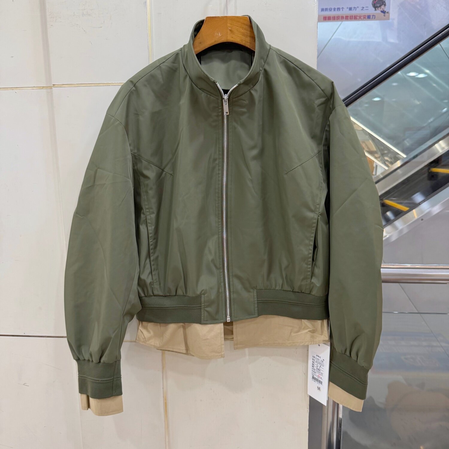 QCX2665012假两件拼接棒球服短外套女百搭休闲拉链小个夹克上衣秋