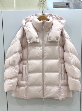 ASSIE AEY733欧洲站2025冬高端泡芙云朵亲肤时尚连帽白鹅绒羽绒服