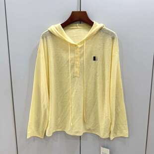 65308欧洲站2026春时尚连帽抽绳绵羊毛针织衫宽松慵懒风百搭上衣