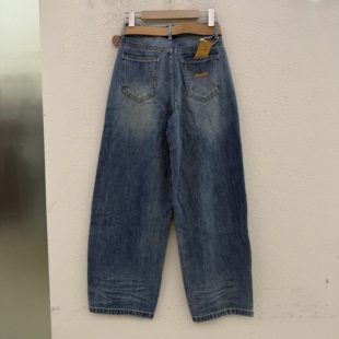 2026春款JEANS韩酷莱66238牛仔裤女高腰宽松压线收脚裤弯刀裤长裤