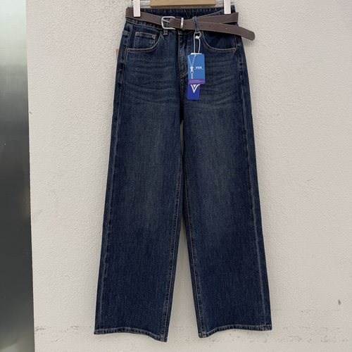 JEANS易人秋款86107欧货正品高腰显瘦窄版直筒裤女百搭阔腿牛仔裤